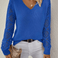 Langarm Einfarbig Casual Top - FreeWave Fashion 