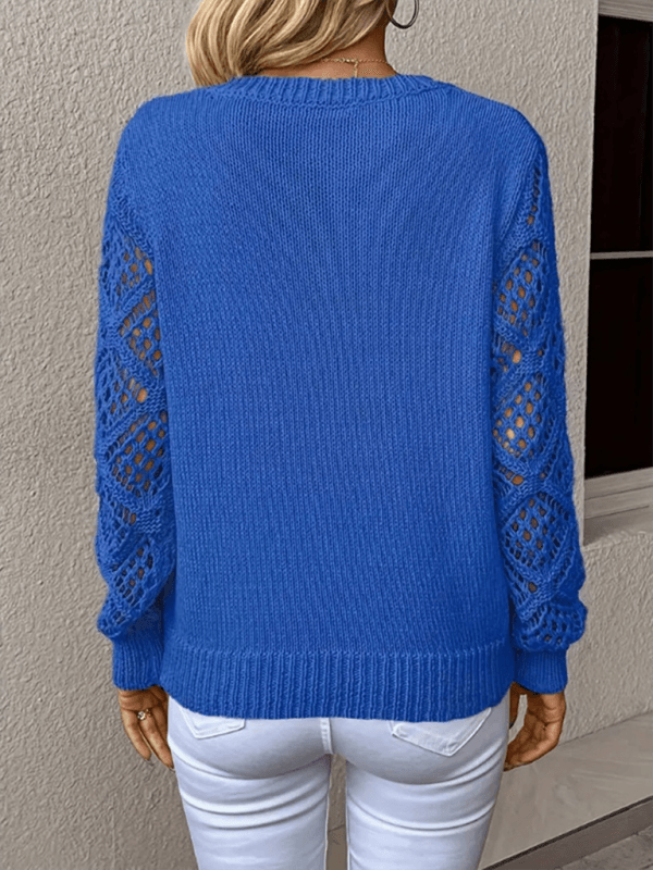 Langarm Einfarbig Casual Top - FreeWave Fashion 