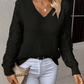 Langarm Einfarbig Casual Top - FreeWave Fashion 