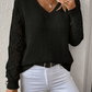 Langarm Einfarbig Casual Top - FreeWave Fashion 