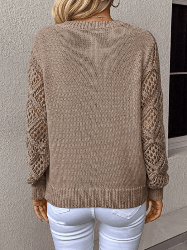 Langarm Einfarbig Casual Top - FreeWave Fashion 