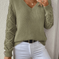 Langarm Einfarbig Casual Top - FreeWave Fashion 