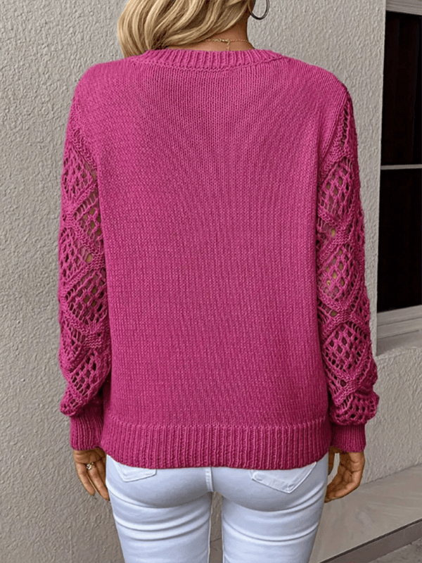 Langarm Einfarbig Casual Top - FreeWave Fashion 
