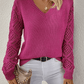Langarm Einfarbig Casual Top - FreeWave Fashion 