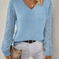 Langarm Einfarbig Casual Top - FreeWave Fashion 